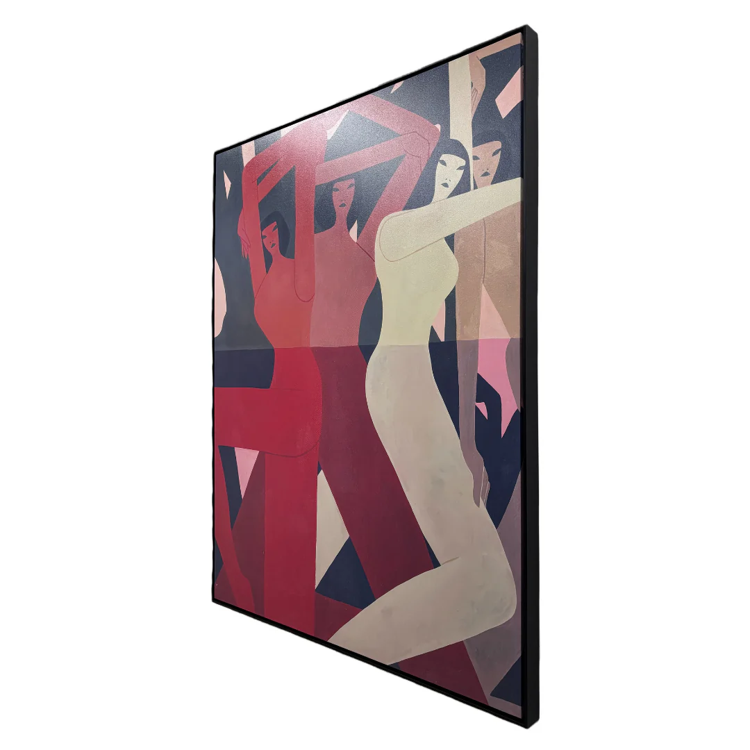 Modern Abstract Art Framed Canvas Print - Image 3