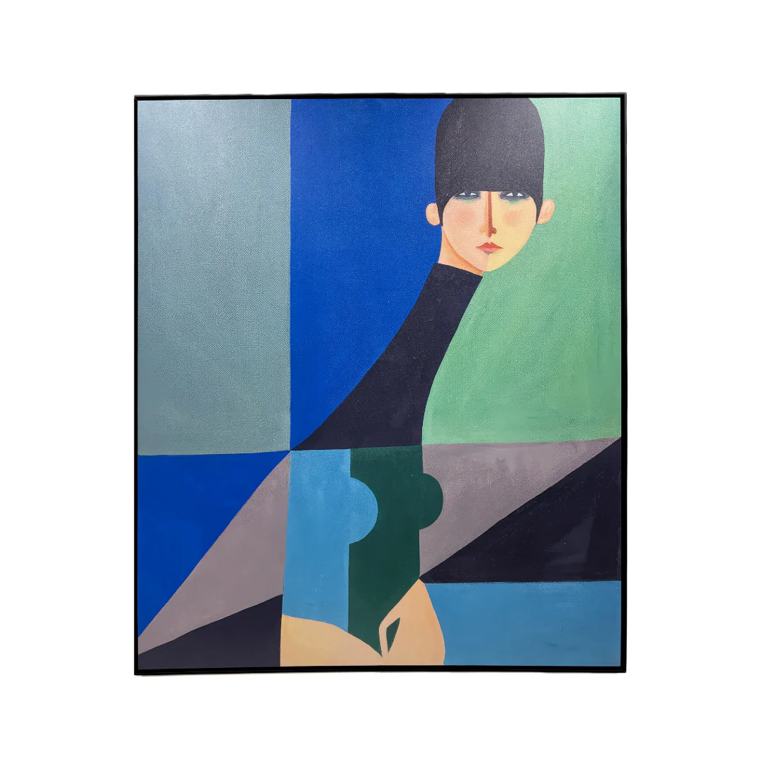 Noir Abstract Canvas Framed Wall Decor