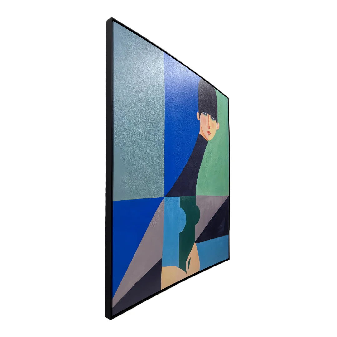 Noir Abstract Canvas Framed Wall Decor - Image 2