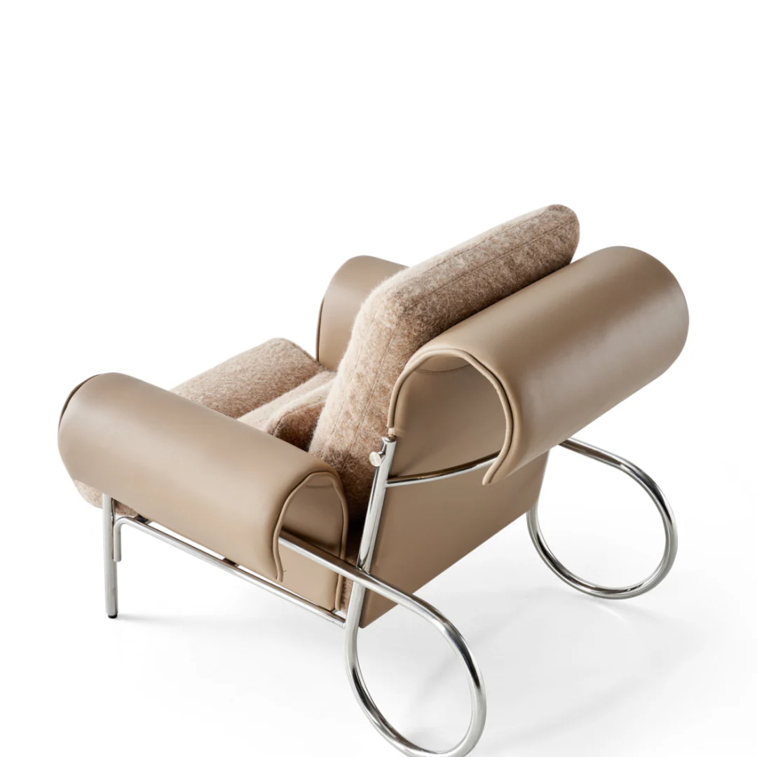Amara Beige Lounge Chair - Image 2