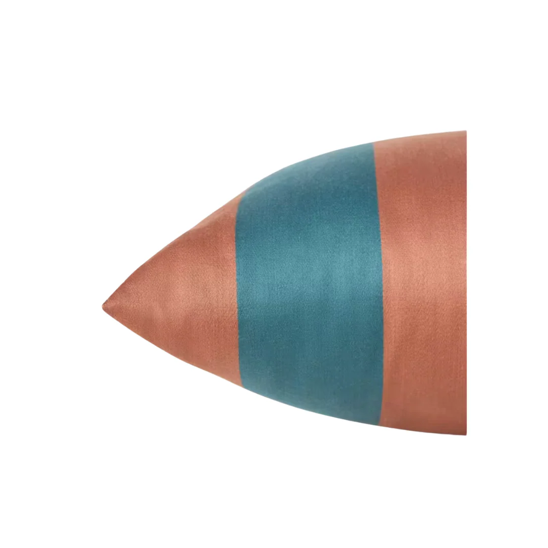 Amberline Satin Stripe Cushion - Image 2