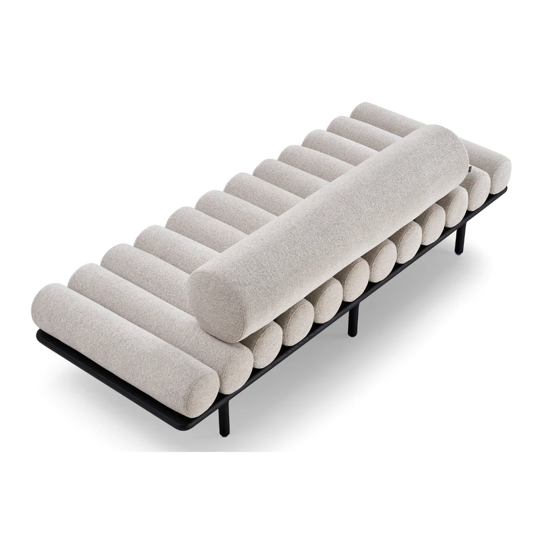 Anotn luxury Beige boucle Sofa - Image 4
