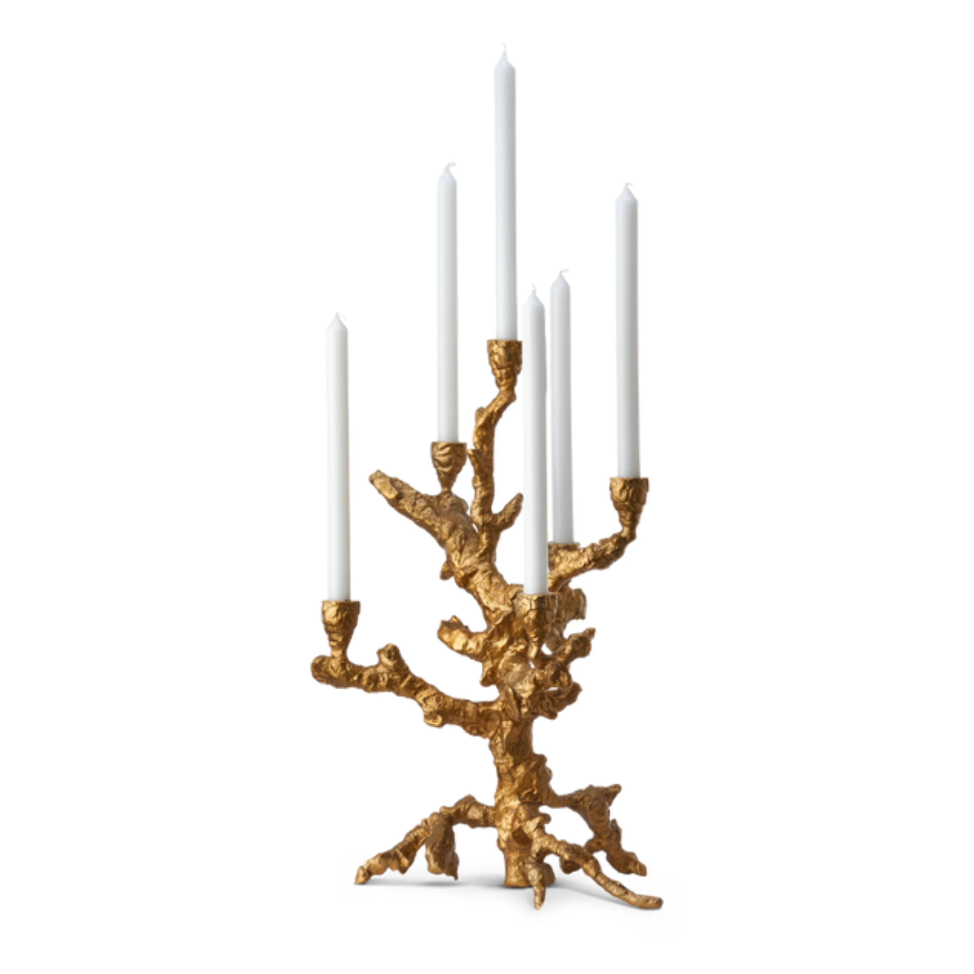Apple Tree Gold Candle Holder - L