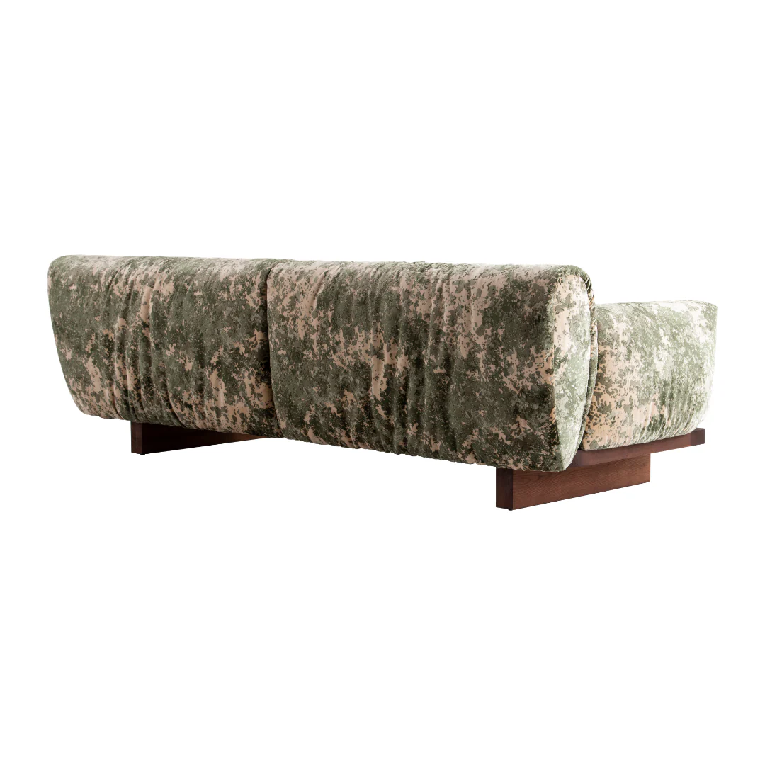 Archer Walnut Wood 4 Seater Sofa - Image 5