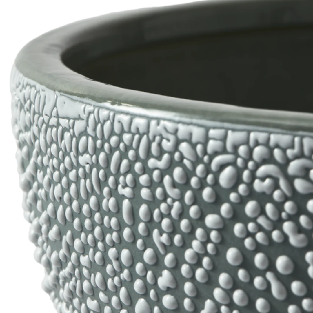 Boolb Dots Dark Green Ceramic Vase - M - Image 4