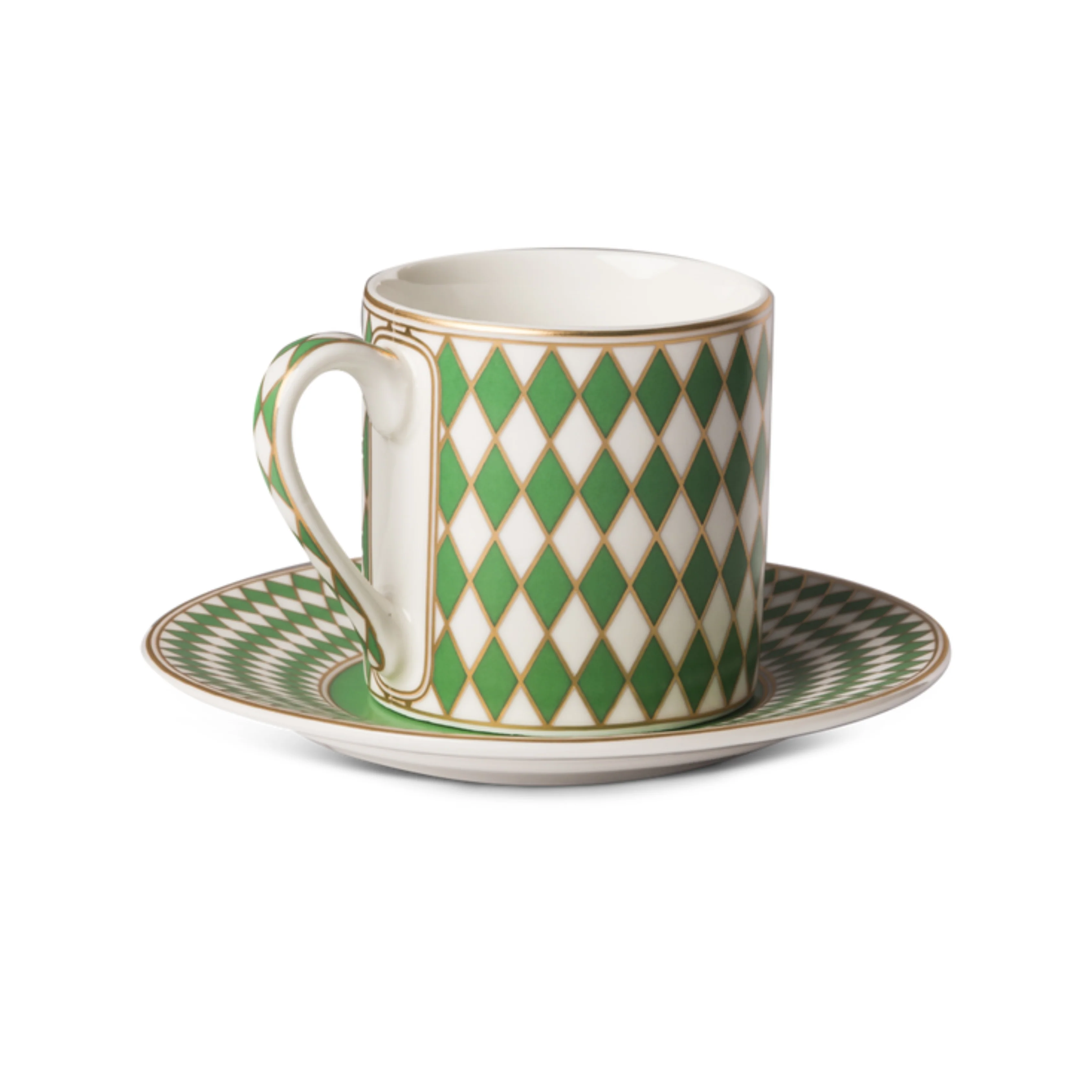 Chess Espresso Green Cups Set of 4 - Image 3