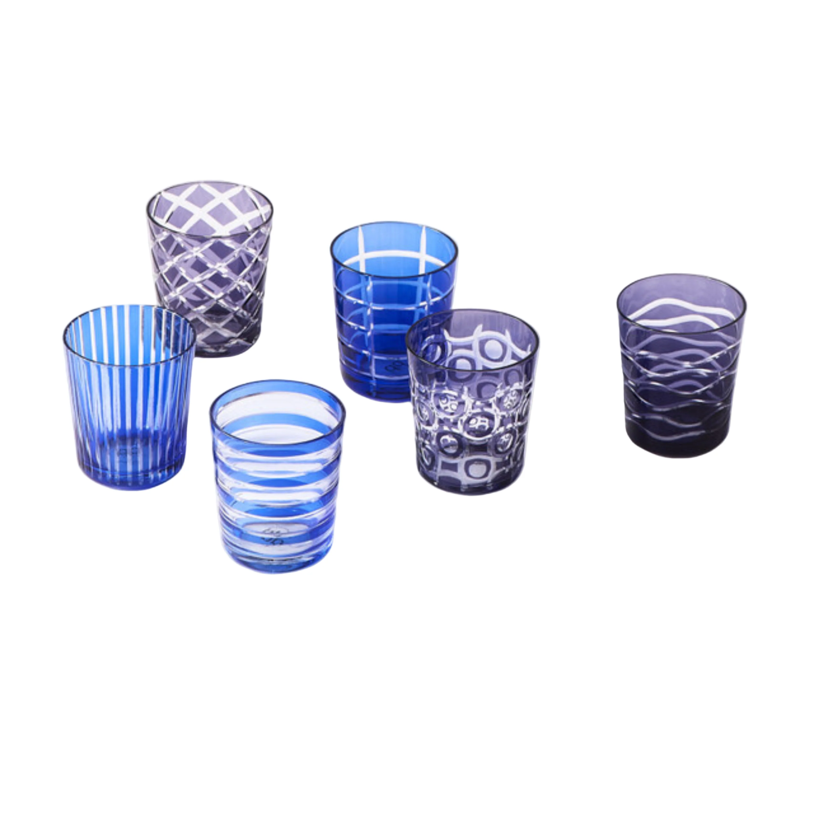 Cobalt Mix Tumblers Set of 6