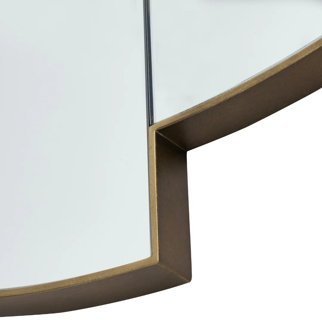 Duo Round Mirror - Brass - Image 5