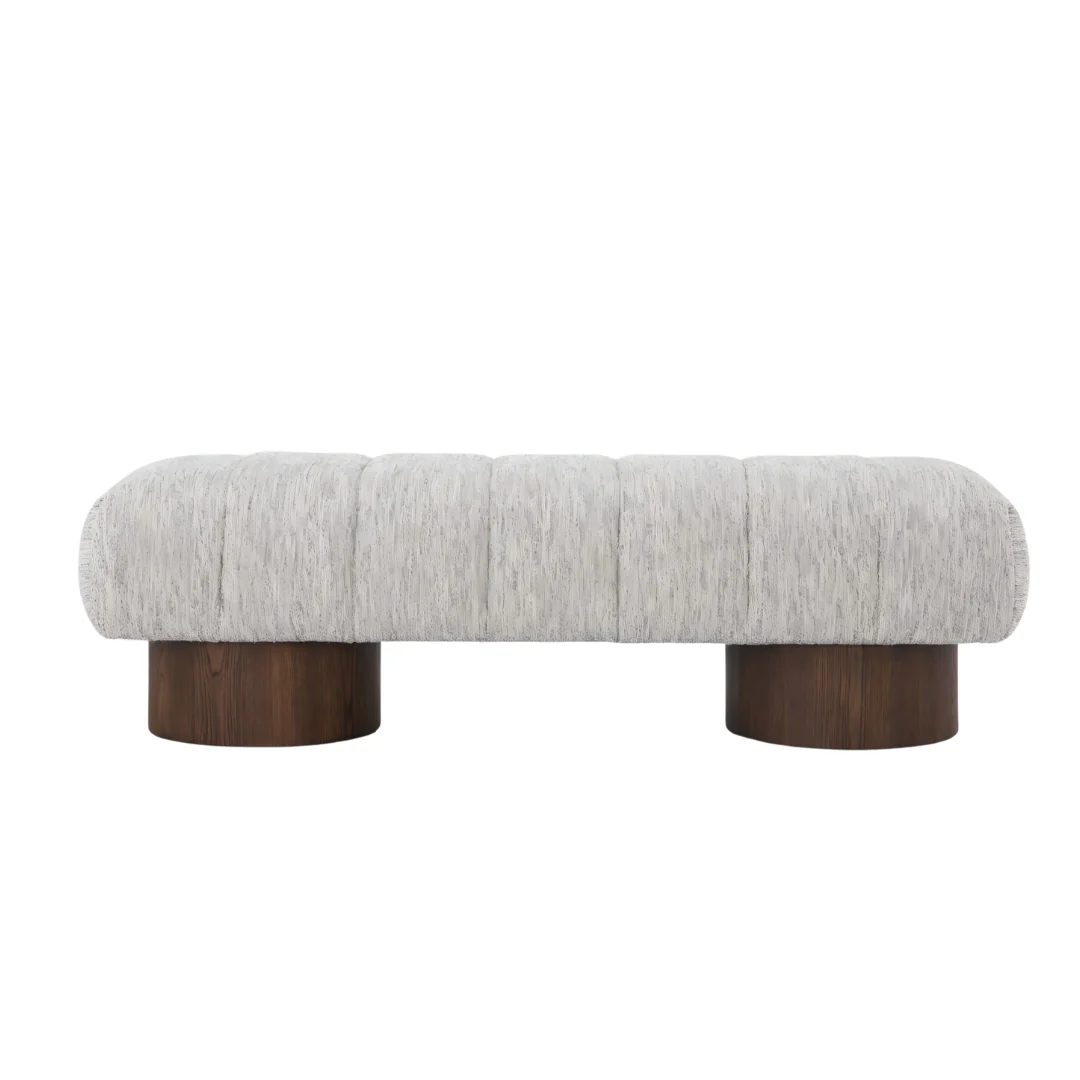 Duoton Larch Wood Grey Bench - Image 2