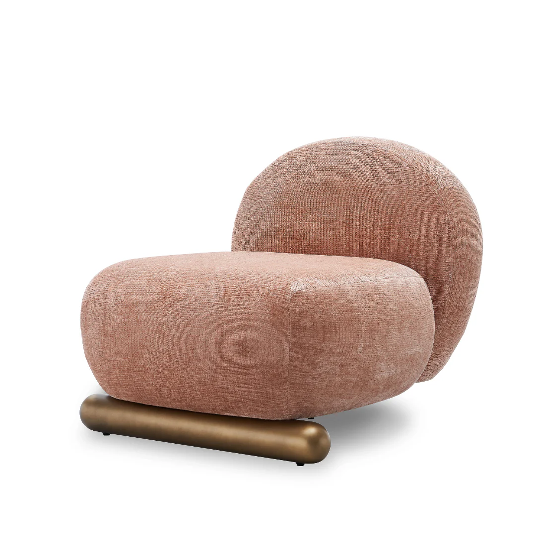 Emerald Peach Pink Chair