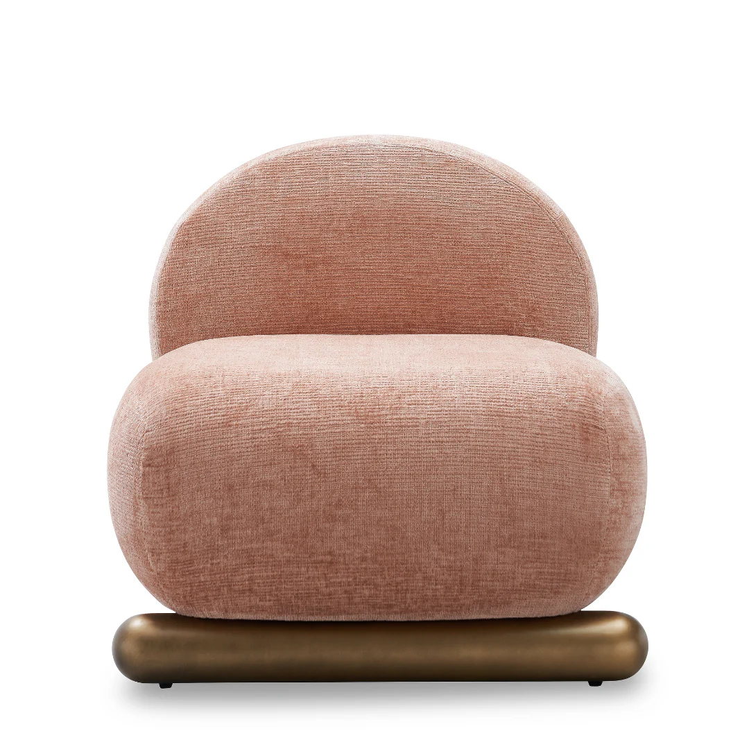 Emerald Peach Pink Chair - Image 2