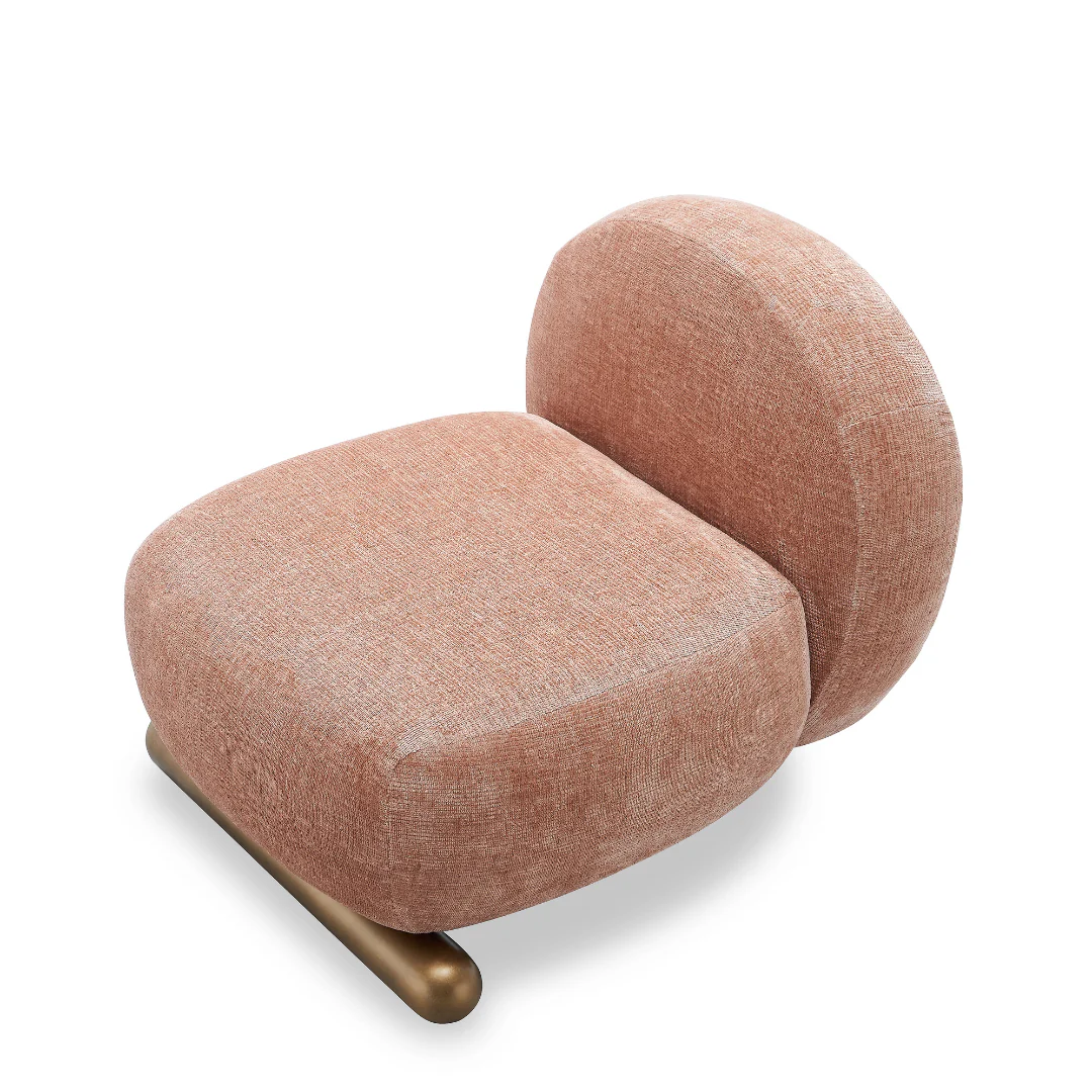Emerald Peach Pink Chair - Image 4