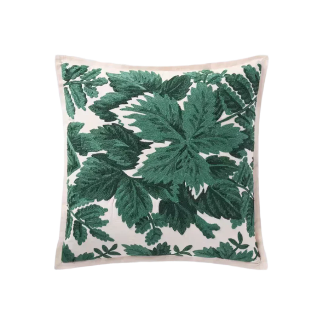 Emerald Stem Botanical Vine Cushion