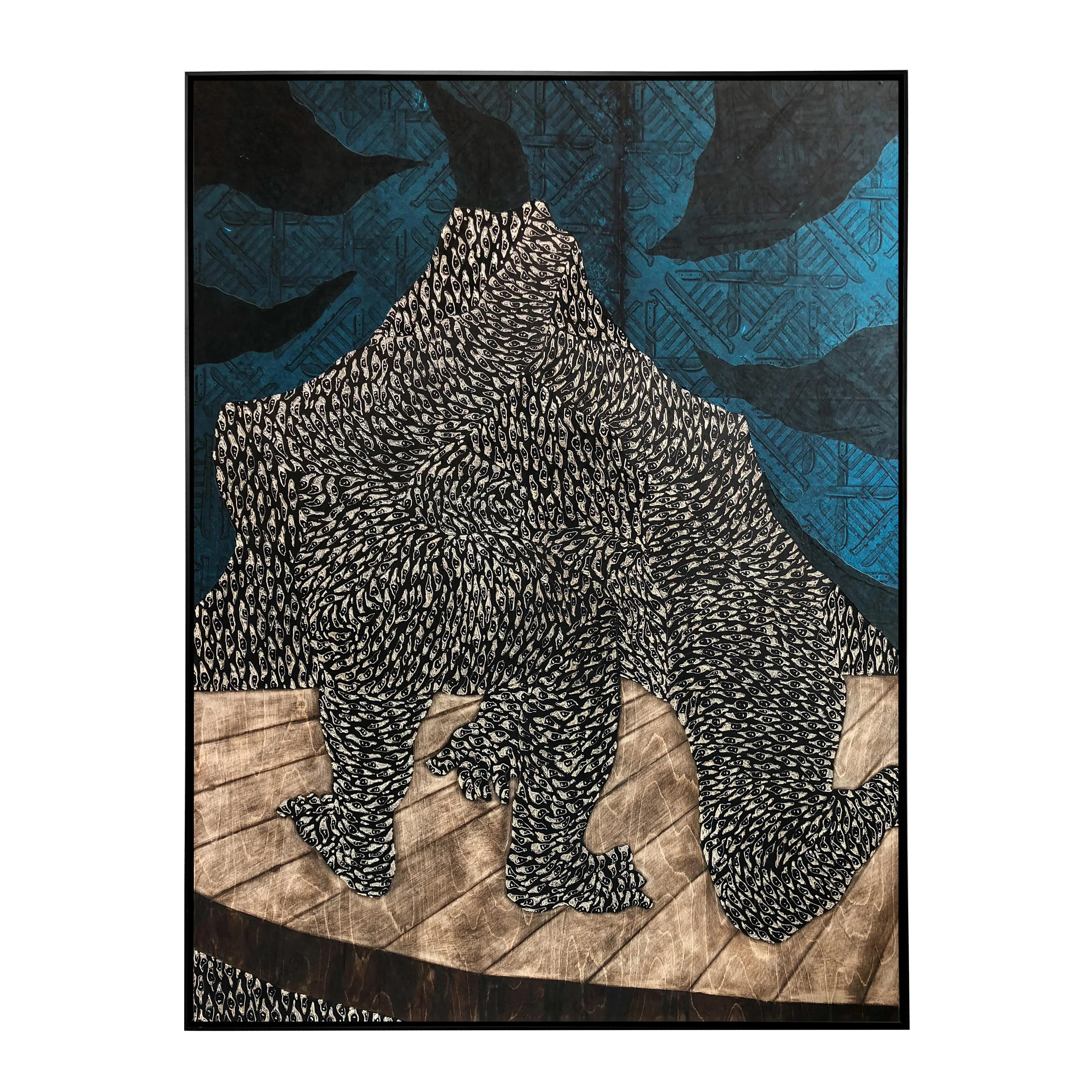 FOOT PRINTS ART FRAMED PRINT 112x150 CM