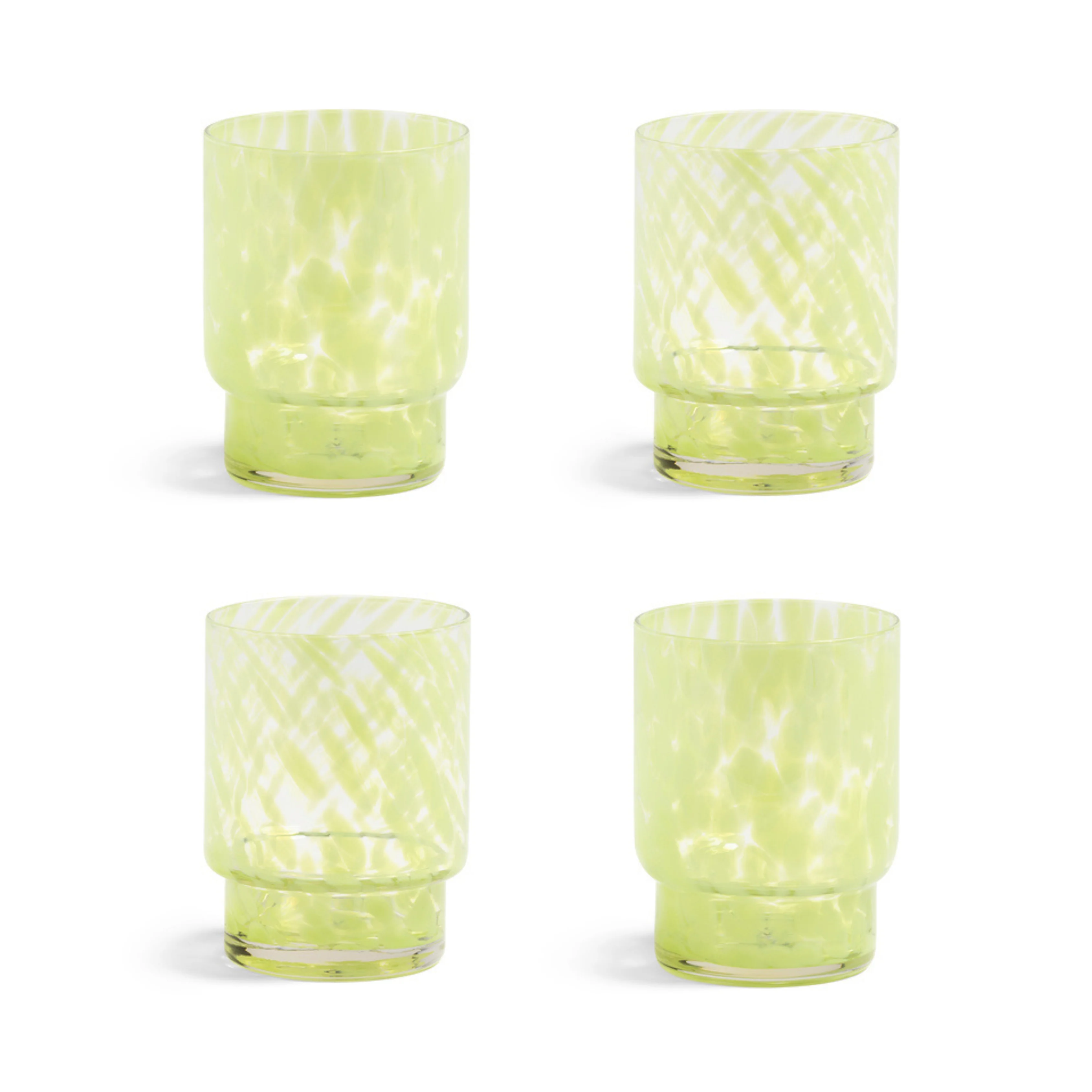 Tortoise Glass Green Set Of 4