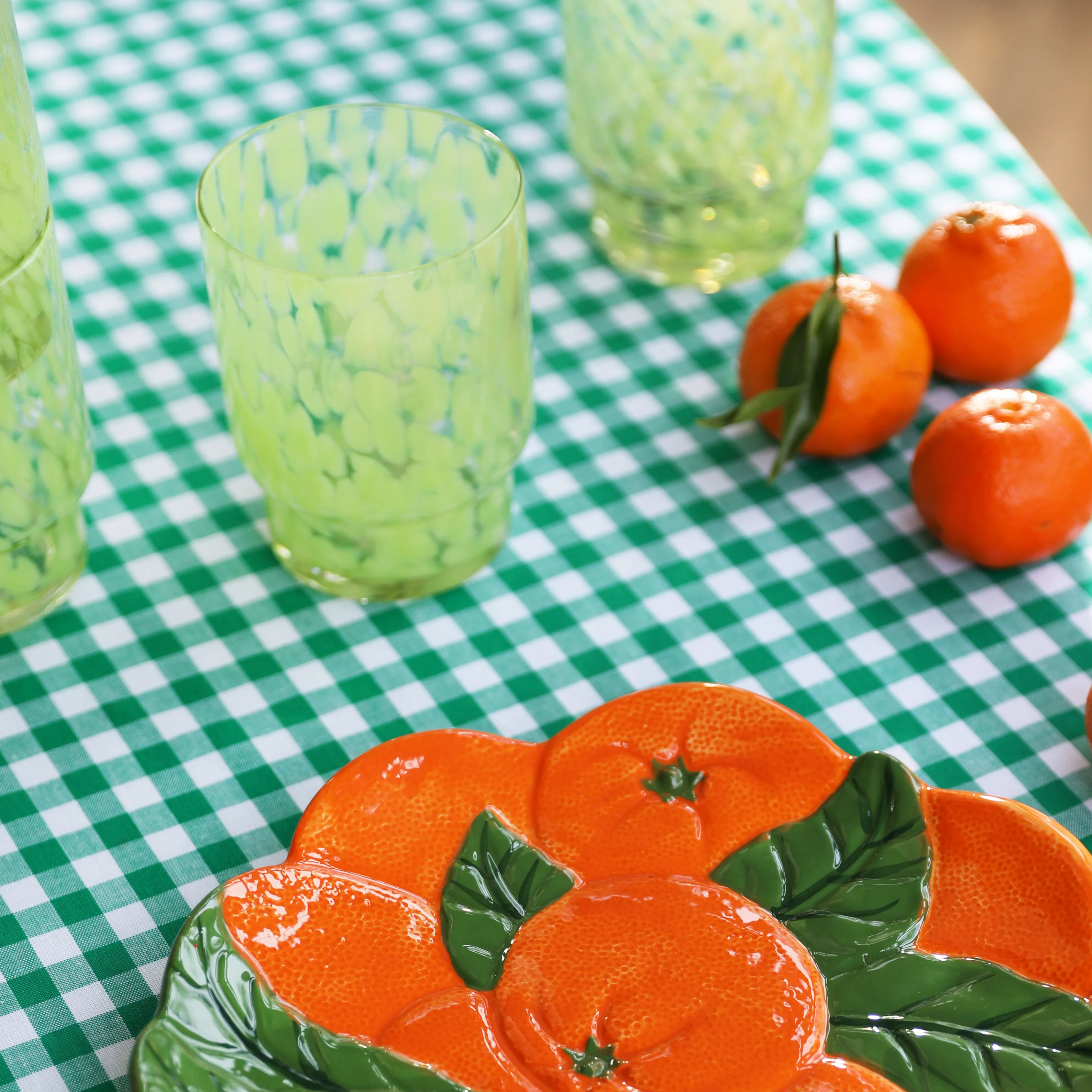 Tortoise Glass Green Set Of 4 - Image 2