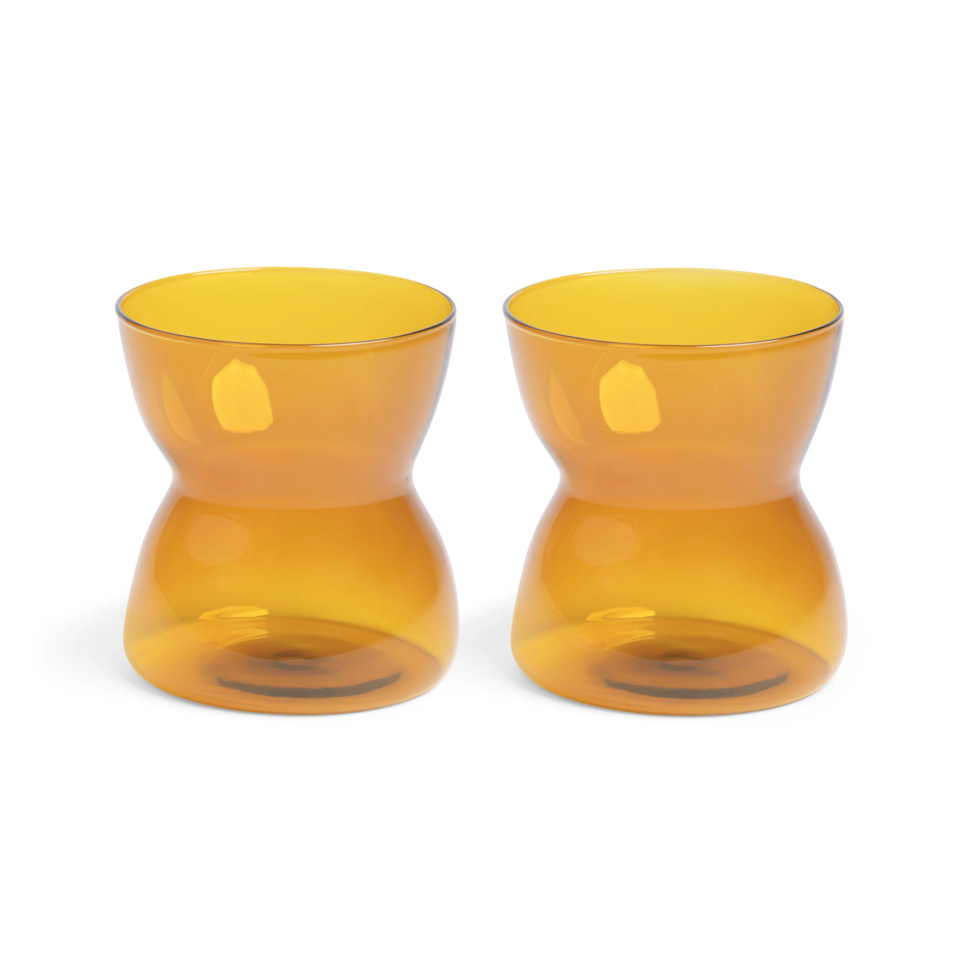 Totem Amber Glass Set Of 2
