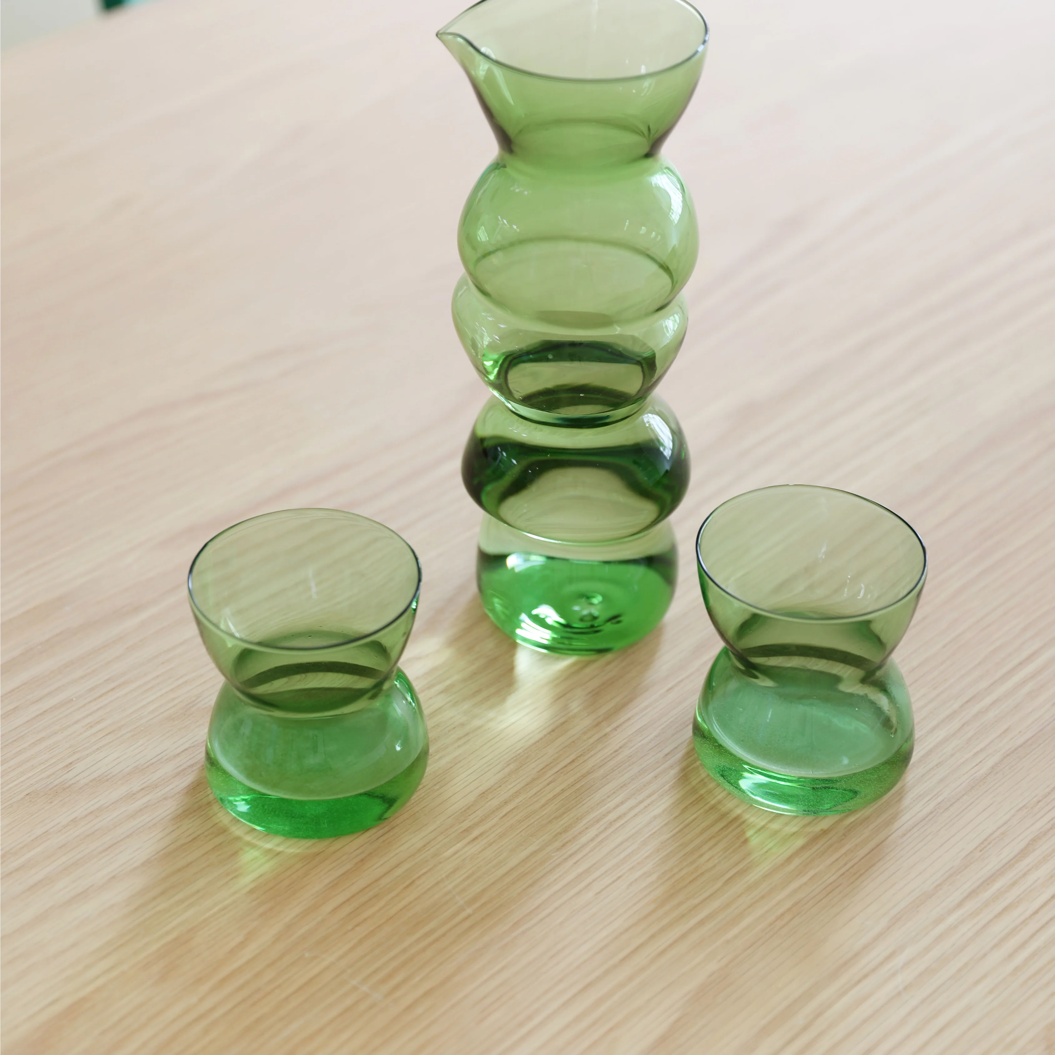 Totem Green Glass Set Of 2 - Image 3