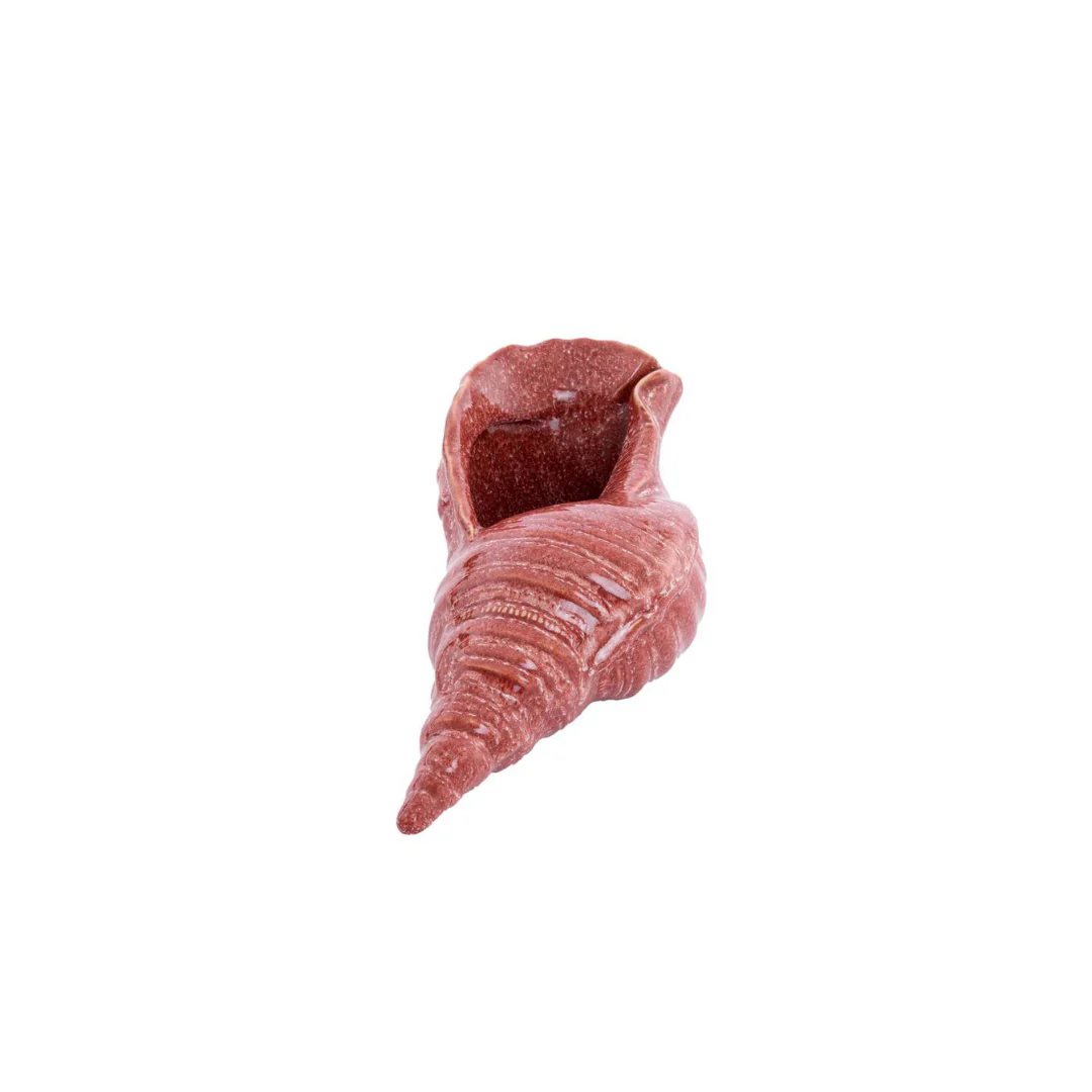 Glazed Ceramic Conch Shell Ornament
