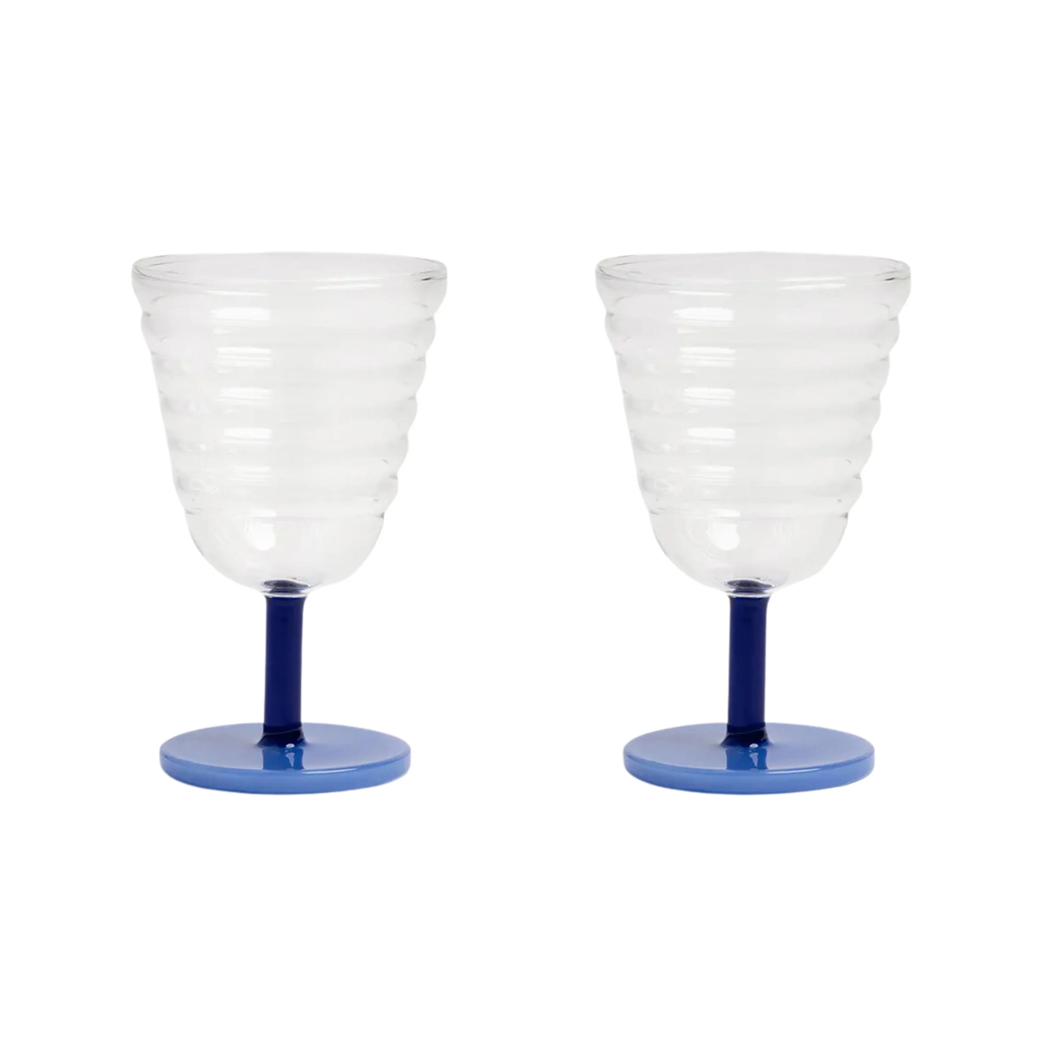 Goblet Mingle Blue Glass Set Of 2