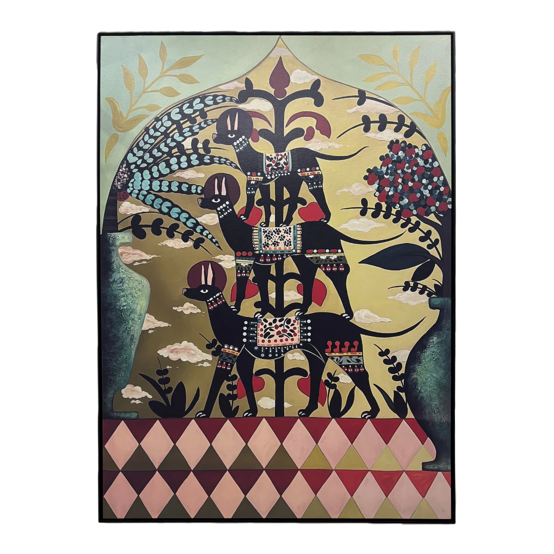 Howl Art Canvas Wall Art with Frame