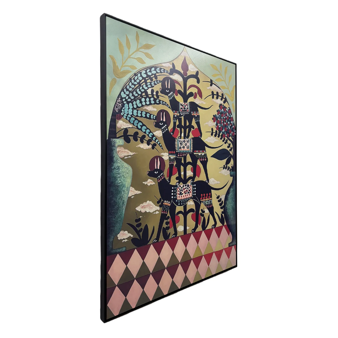 Howl Art Canvas Wall Art with Frame - Image 3