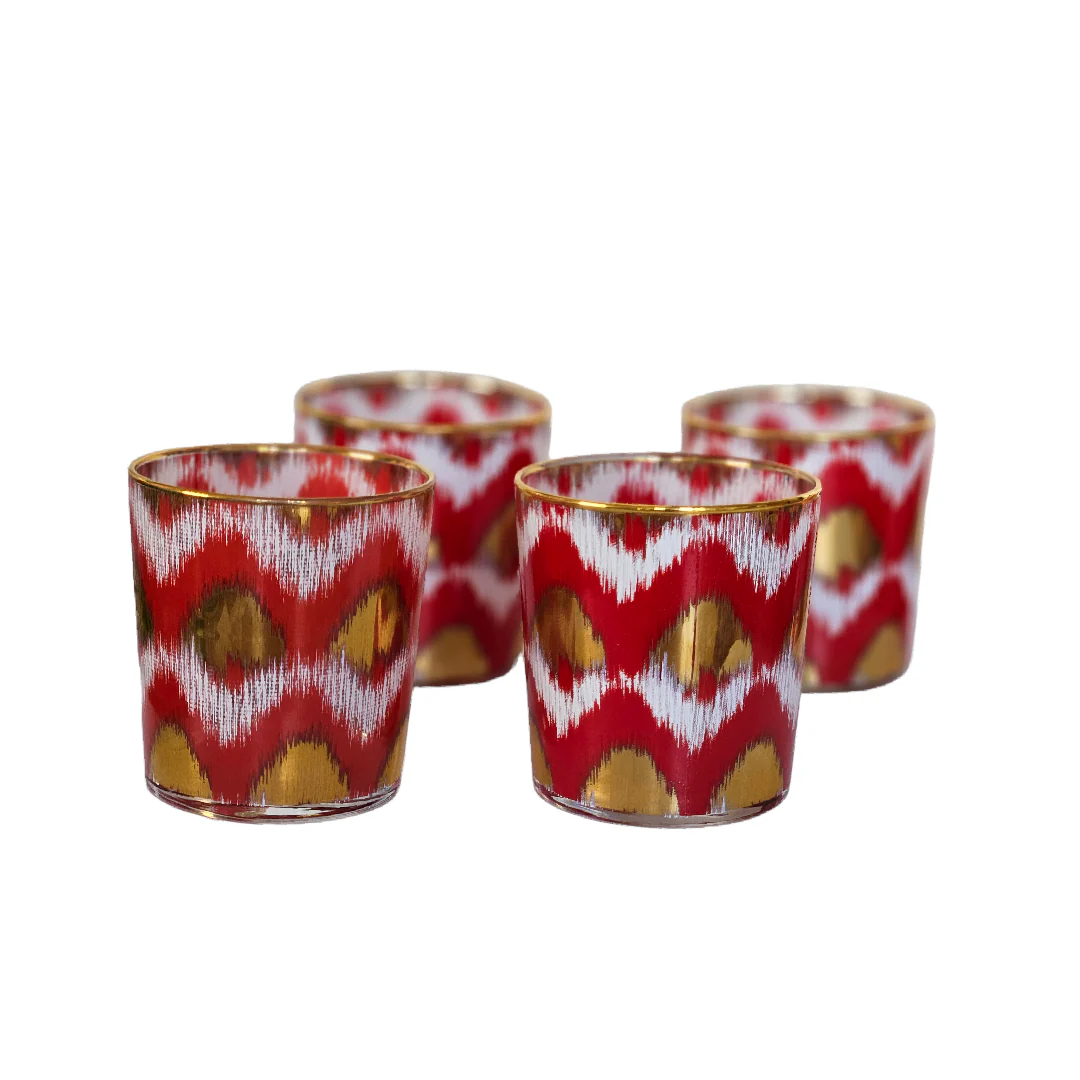 Ikat Red Glass - Image 2