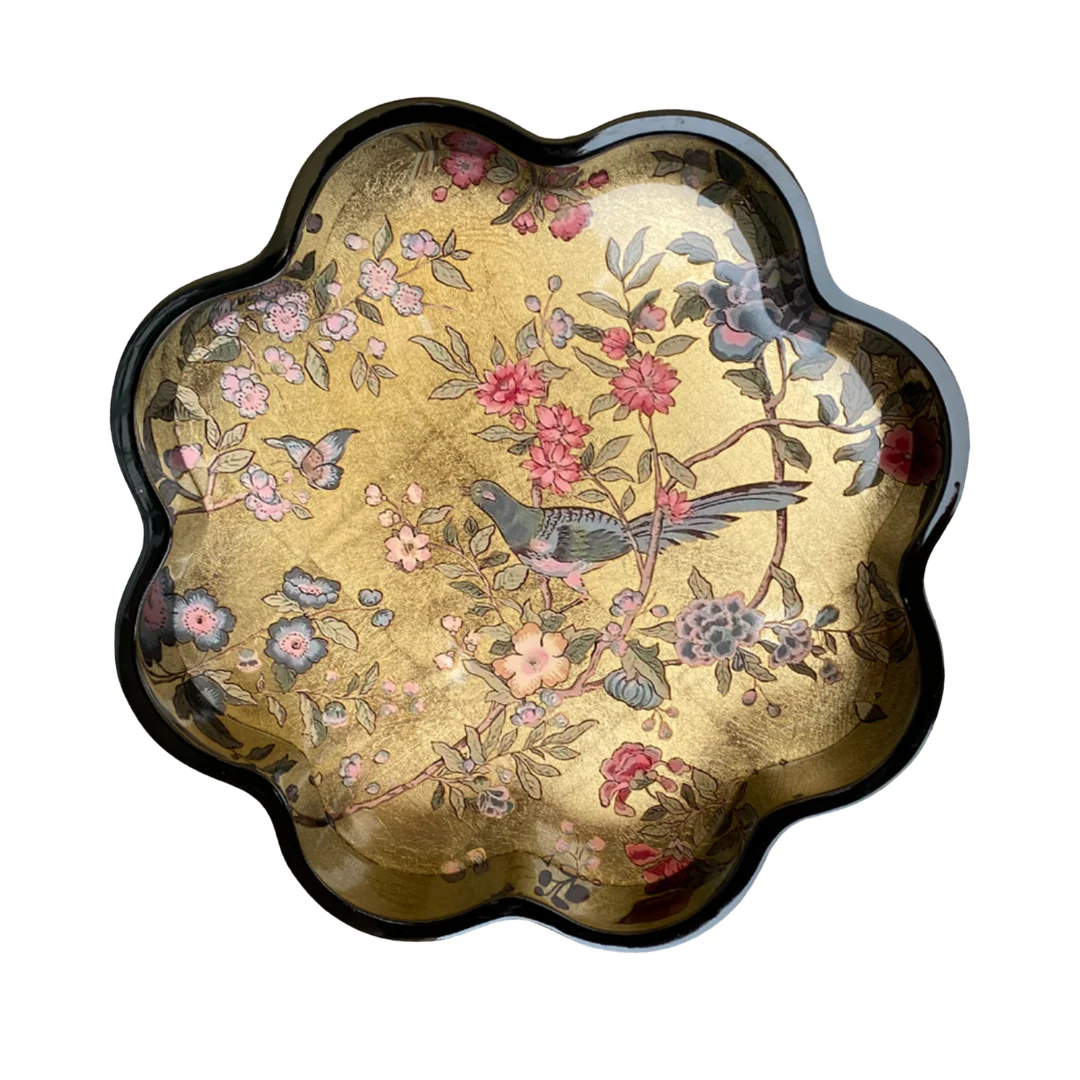 Lacquered Tray - Flower Sahpe