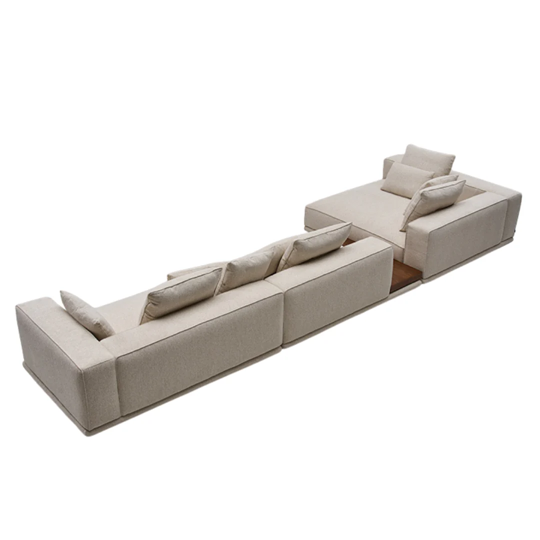 Lankaran Modern Lounge Sofa with Steel Base - Image 4
