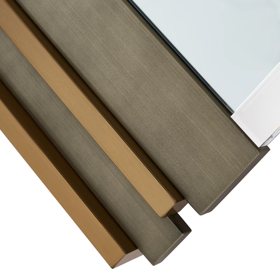 Linea Rectangular Brass Mirror - L - Image 6
