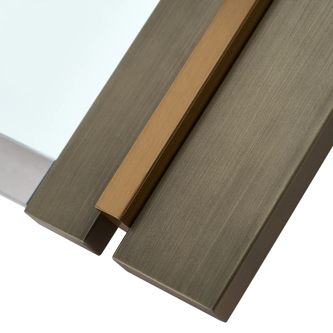 Linea Rectangular Brass Mirror - S - Image 5