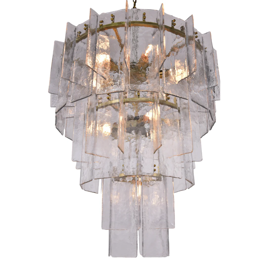 Lumaire Brass Hairline Finish Chandelier - Image 5