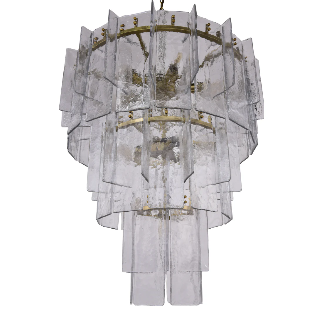 Lumaire Brass Hairline Finish Chandelier - Image 6