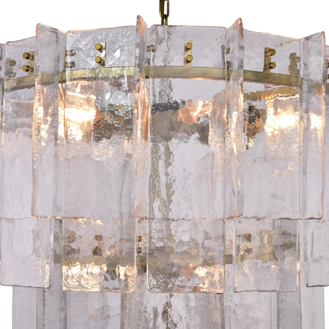 Lumaire Brass Hairline Finish Chandelier - Image 7