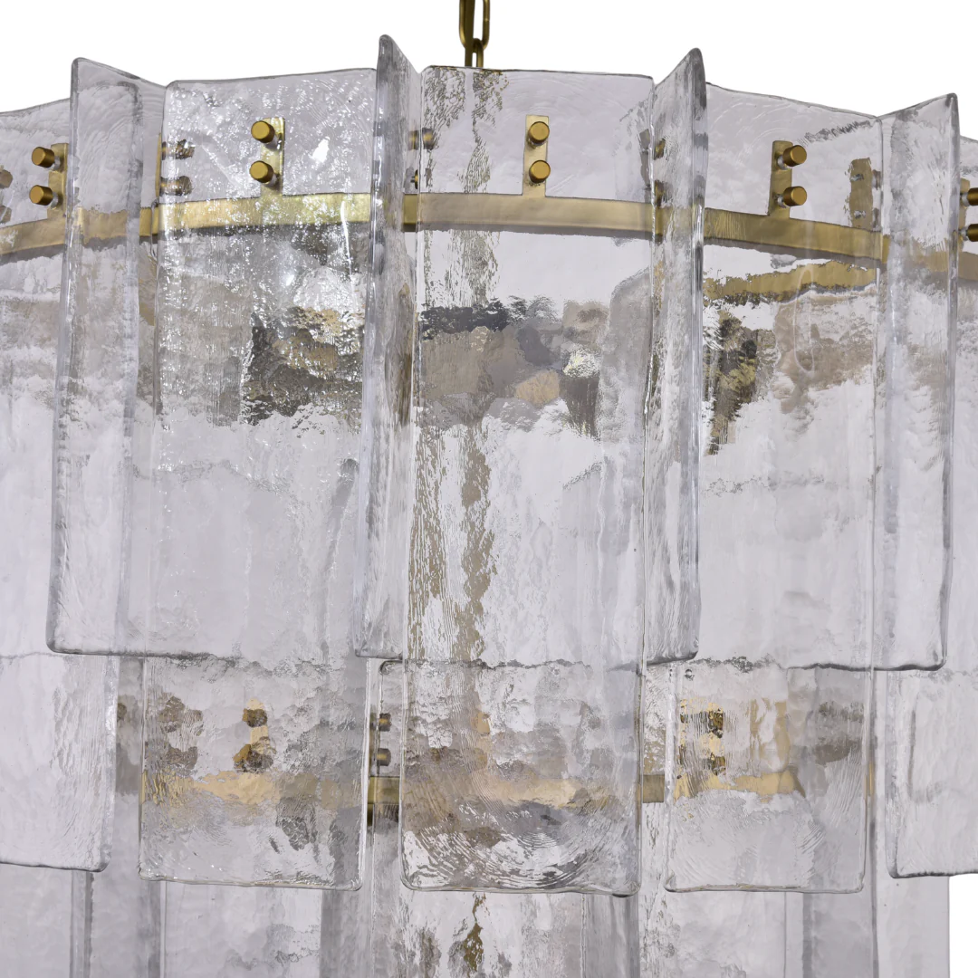 Lumaire Brass Hairline Finish Chandelier - Image 8