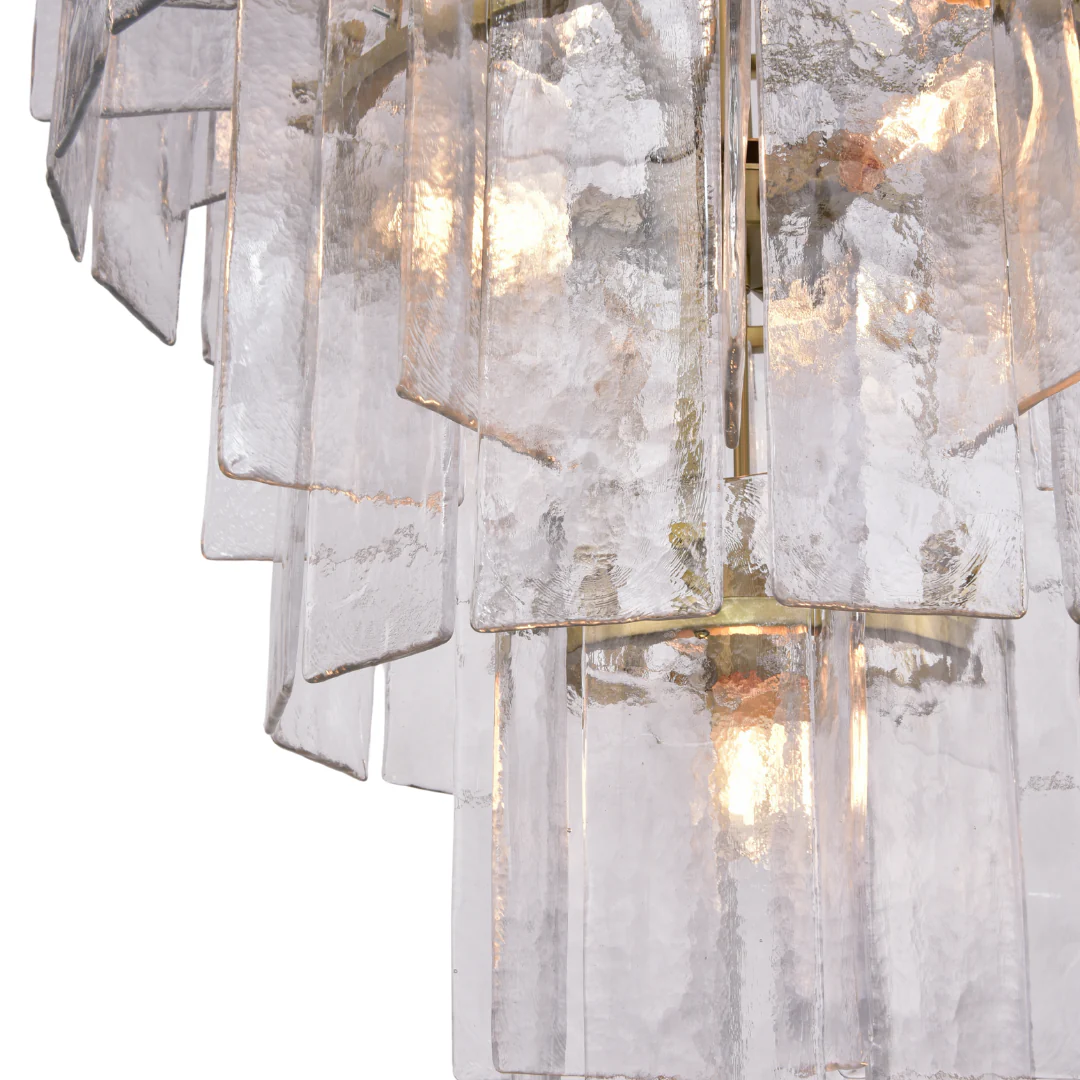 Lumaire Brass Hairline Finish Chandelier - Image 9