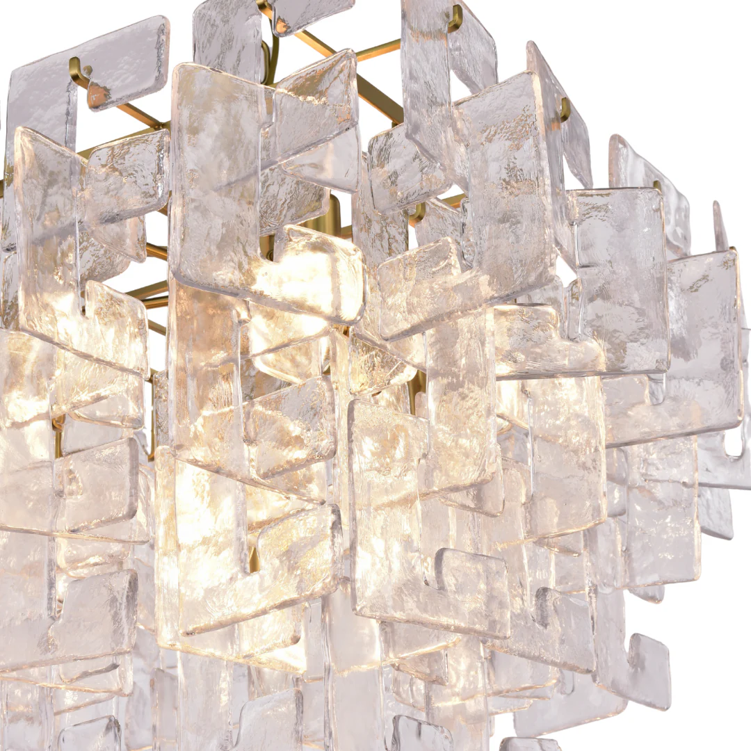 Lumaire Stainless Steel Clear Glass Chandelier - Image 11