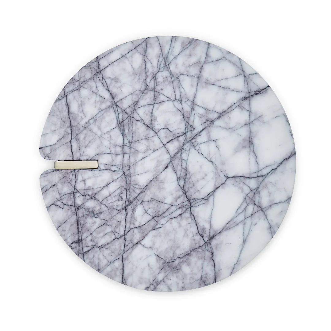Marbelle Accent Side Table - White Marble Top - Image 8