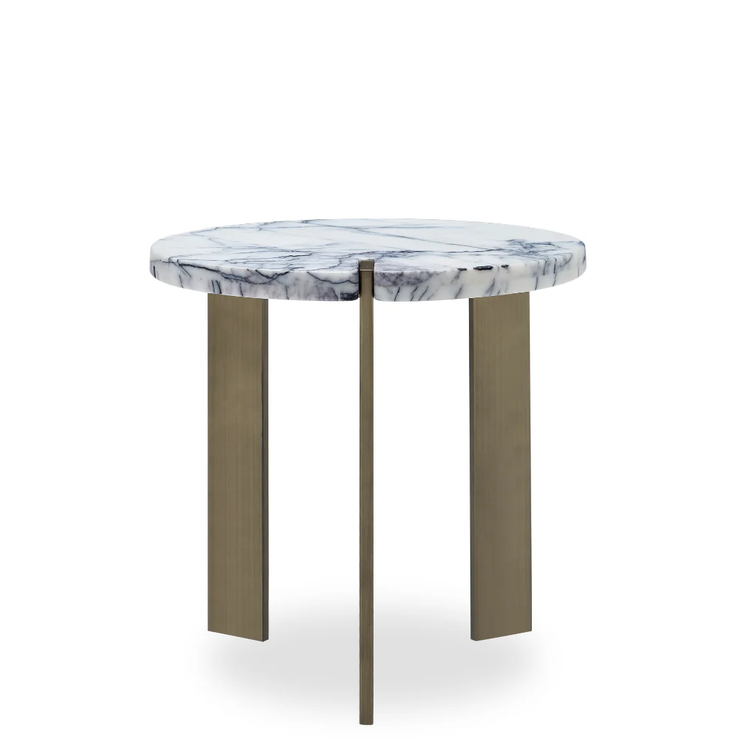 Marbelle Marble Top Side Table - White - Image 2
