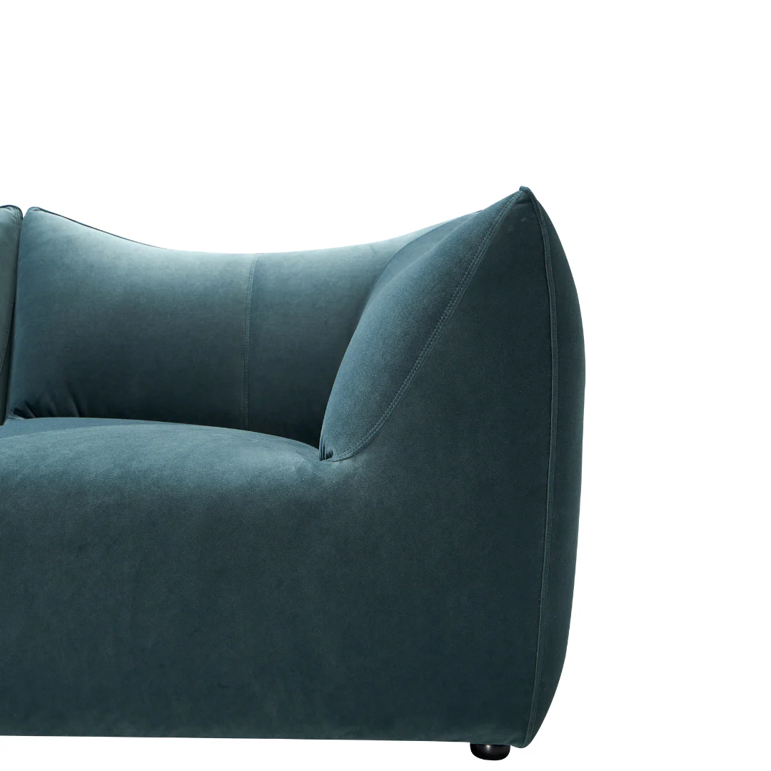 Mauri Velvet Blue Sofa - Image 5