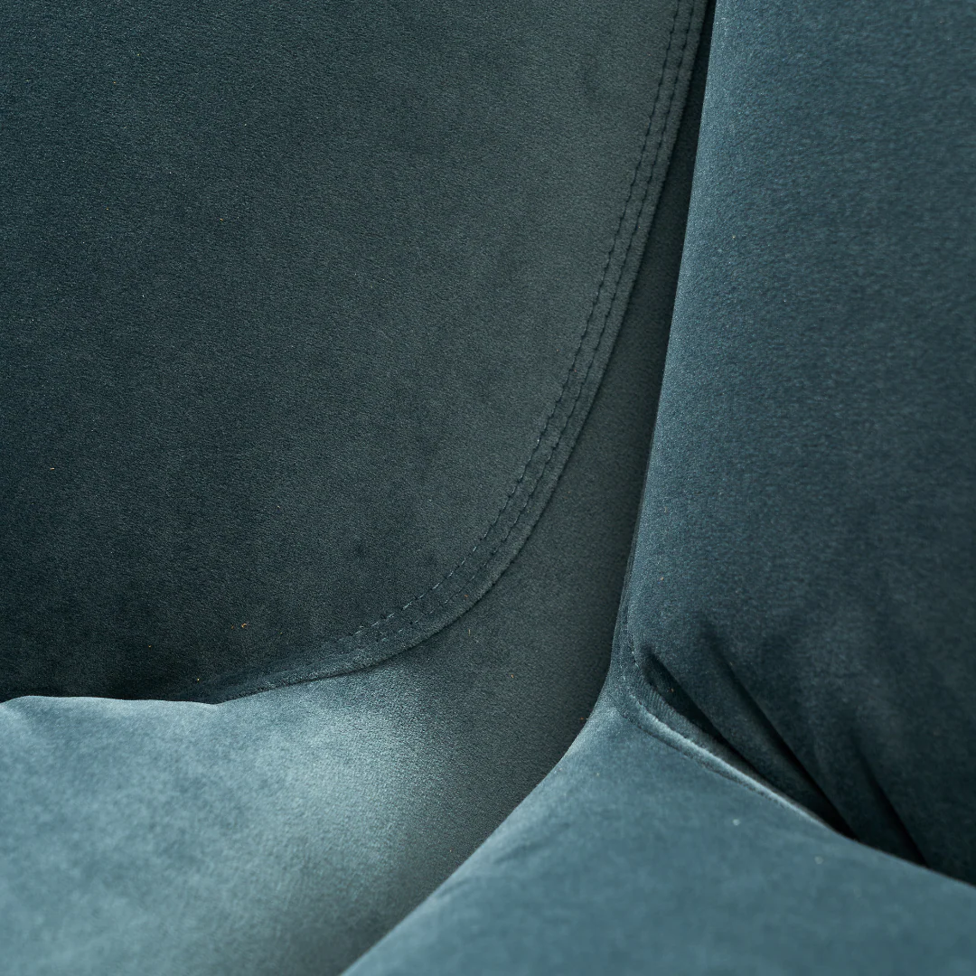 Mauri Velvet Blue Sofa - Image 7