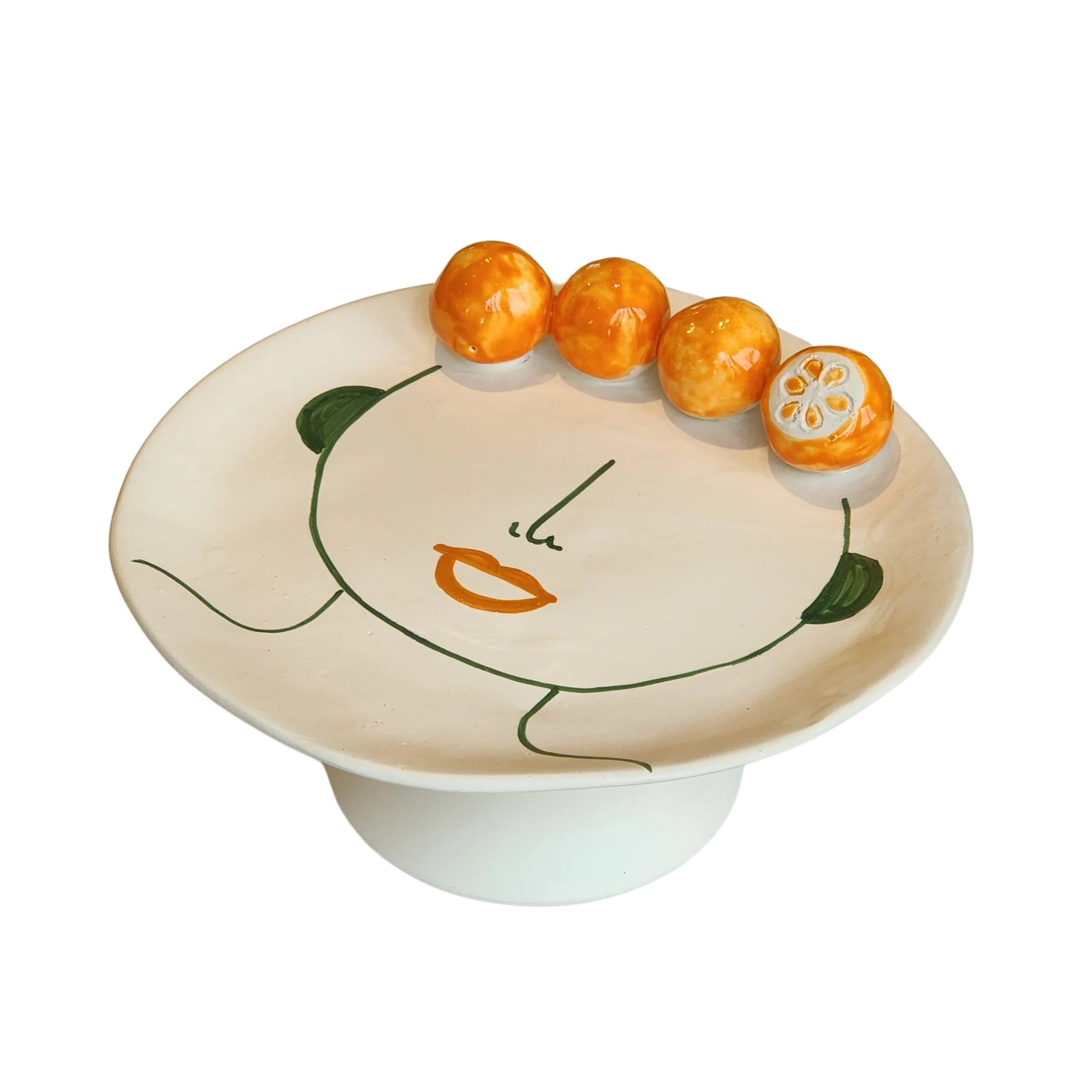 Arancia Di Vaniglia Medium Cake Stand With Round Oranges