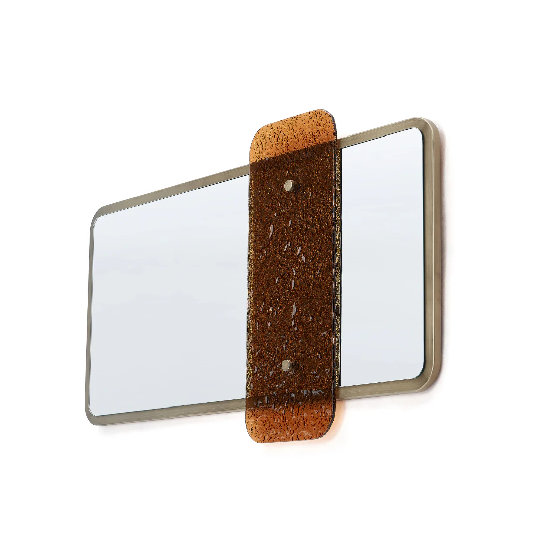 Mira Rectangular Mirror - Brass - Image 3