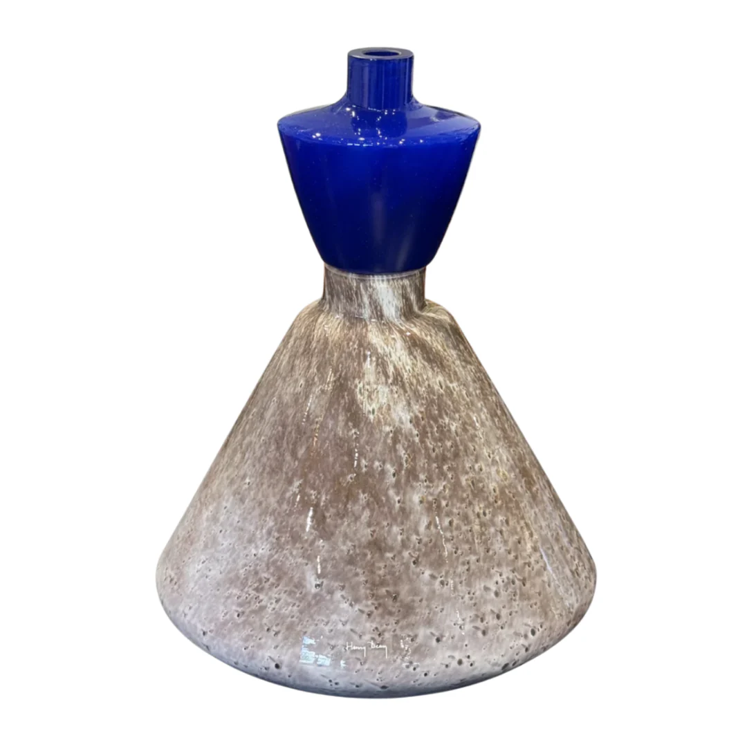Modern Charms Handblown Glass Vase - Blue