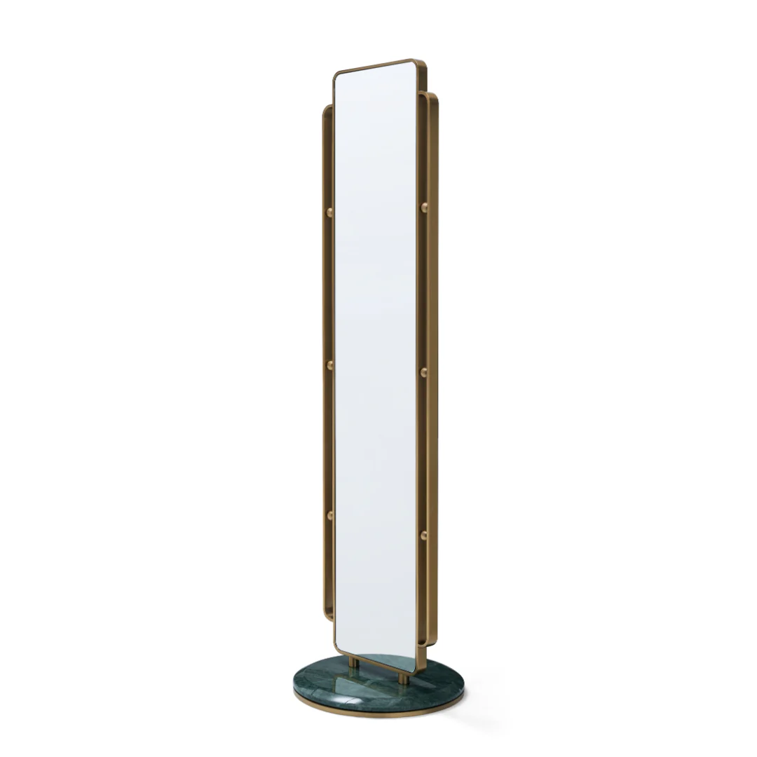 Monet Modern Rectangular Mirror - Brass - Image 3
