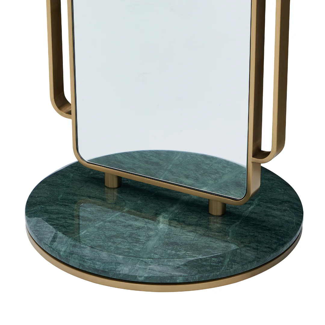 Monet Modern Rectangular Mirror - Brass - Image 4