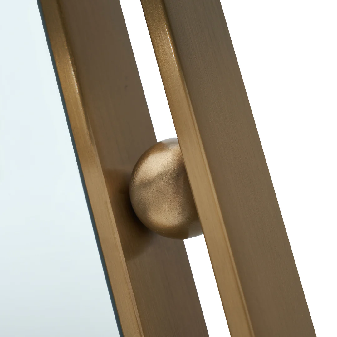 Monet Modern Rectangular Mirror - Brass - Image 6