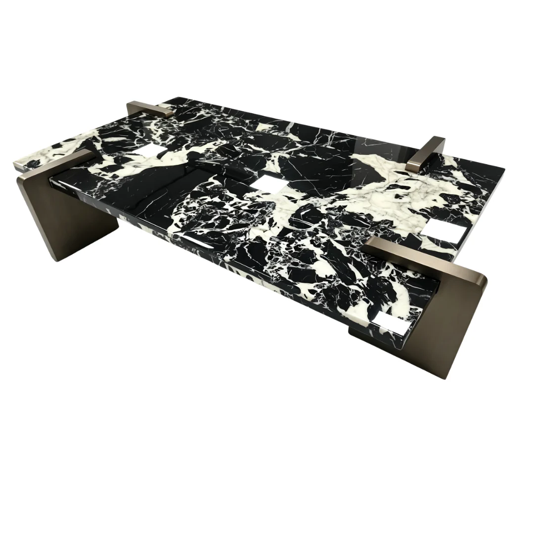 Napoleon Natural Black Marble Coffee Table