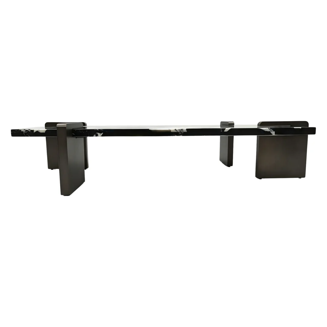 Napoleon Natural Black Marble Coffee Table - Image 4
