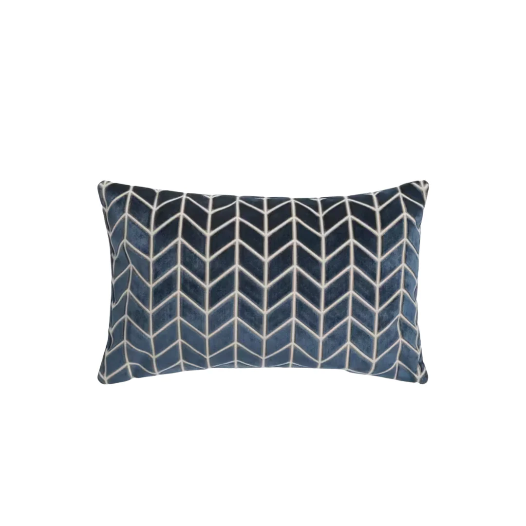 Navy Veil Textured Cushion